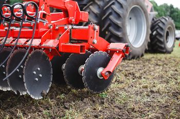 close up of agricultural machine