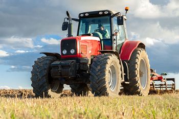 close up of tractor